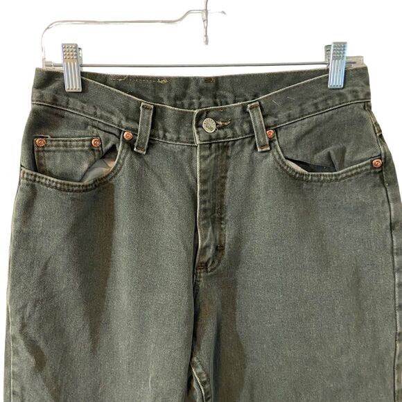 VTG Riveted Lee Jeans Denim Women Sz 11 Med Green Mom Y2K Retro Casual Normcore - Picture 11 of 11